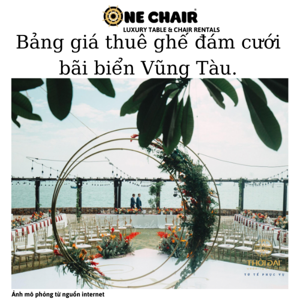 Bảng giá thuê ghế đám cưới bãi biển Vũng Tàu.