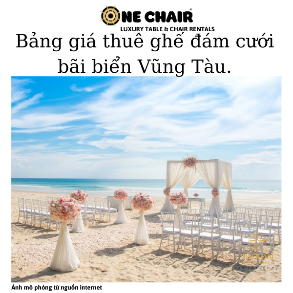 Bảng giá thuê ghế đám cưới bãi biển Vũng Tàu.