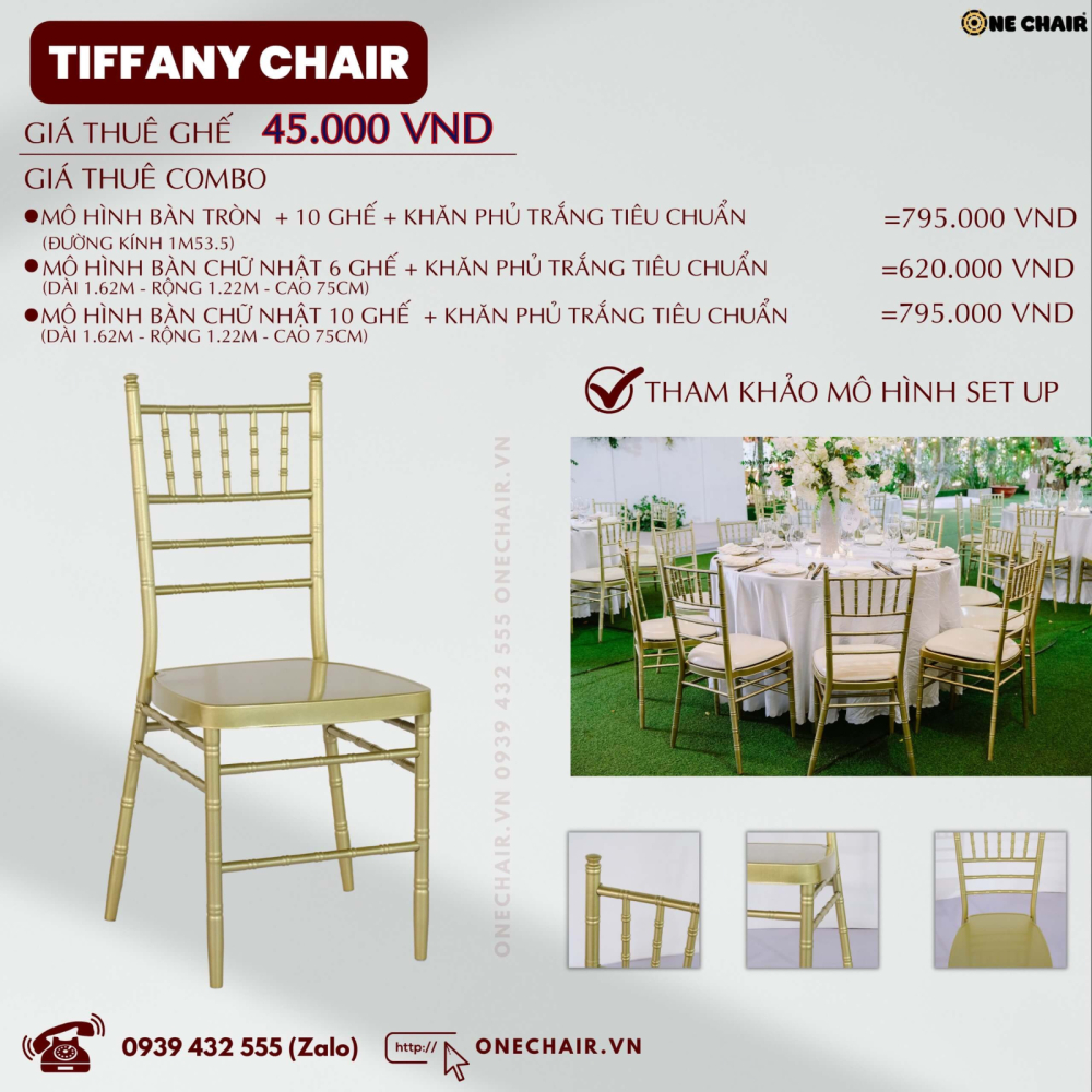 Bảng giá cho thuê bàn ghế sự kiện tiệc đám cưới Quận 4, TP.HCM