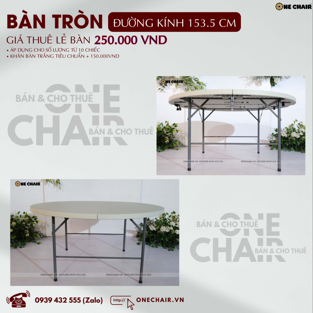 Bảng giá cho thuê bàn ghế sự kiện tiệc đám cưới Quận 4, TP.HCM