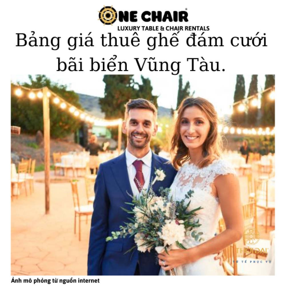 Bảng giá thuê ghế đám cưới bãi biển Vũng Tàu.