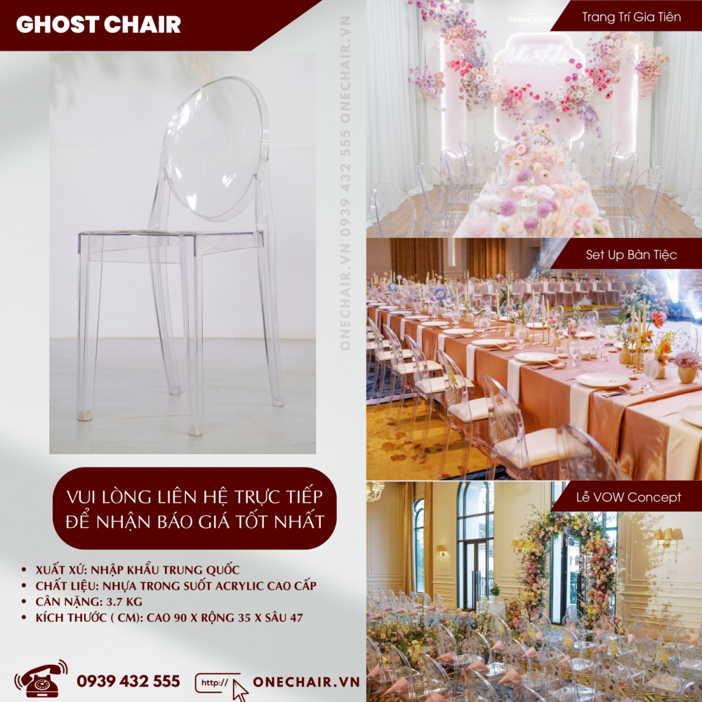 Báo Giá Dịch Vụ Thuê Bàn Ghế Sự Kiện Tiệc Đám Cưới Tốt Nhất | ONE CHAIR