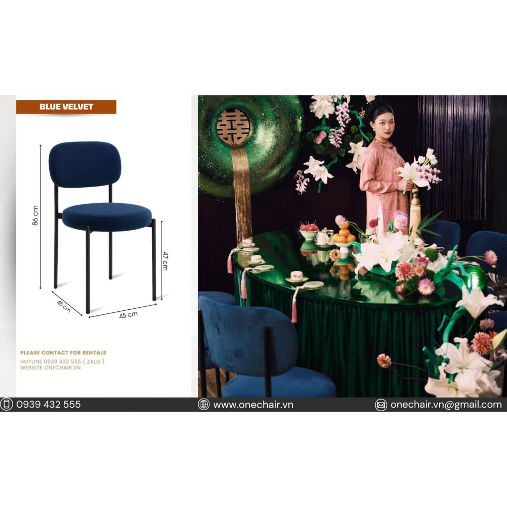 Ghế Velvet Xanh Navy – Lựa Chọn Đẳng Cấp Cho Sự Kiện & Hội Nghị Cao Cấp