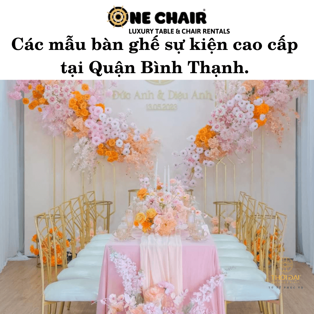 Các mẫu bàn ghế sự kiện tiệc cưới cao cấp