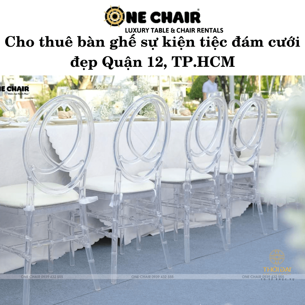 Cho thuê bàn ghế sự kiện tiệc đám cưới đẹp Quận 12, TP.HCM