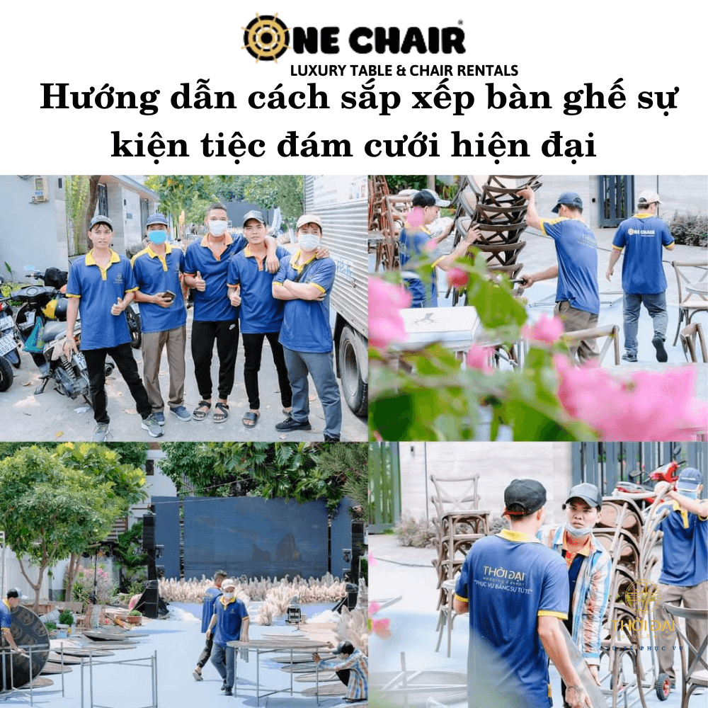 Hướng dẫn cách sắp xếp bàn ghế sự kiện tiệc đám cưới hiện đại