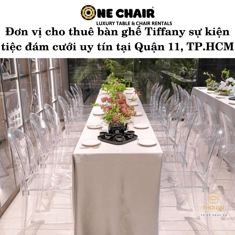 Đơn vị cho thuê bàn ghế Tiffany sự kiện tiệc đám cưới uy tín tại Quận 11, TP.HCM