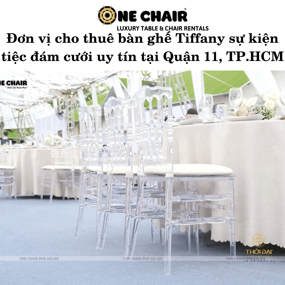 Đơn vị cho thuê bàn ghế Tiffany sự kiện tiệc đám cưới uy tín tại Quận 11, TP.HCM