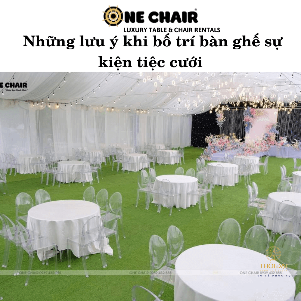 Những lưu ý khi bố trí bàn ghế sự kiện tiệc cưới