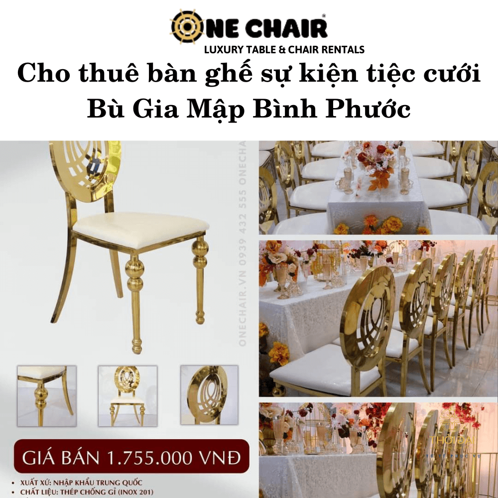 Cho thuê bàn ghế sự kiện tiệc cưới Bù Gia Mập Bình Phước