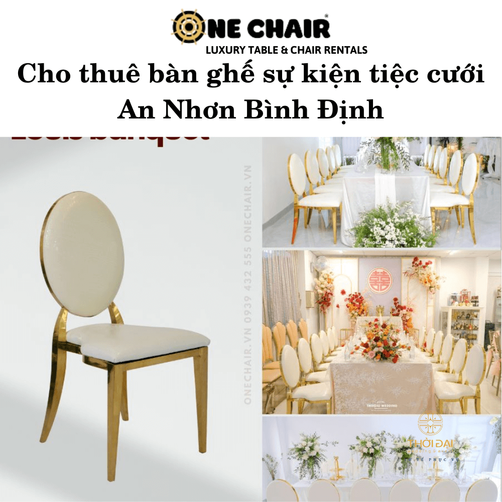 Cho thuê bàn ghế sự kiện tiệc cưới An Nhơn Bình Định