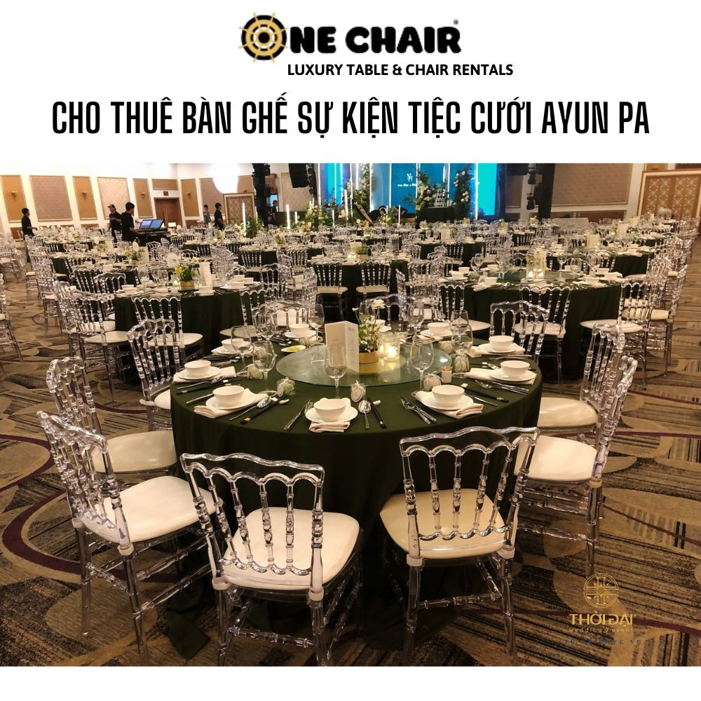 Cho thuê bàn ghế sự kiện tiệc cưới Ayun Pa