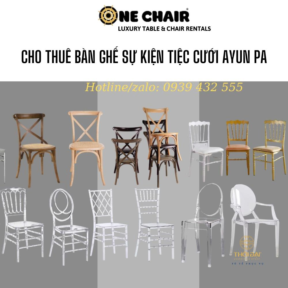 Cho thuê bàn ghế sự kiện tiệc cưới Ayun Pa