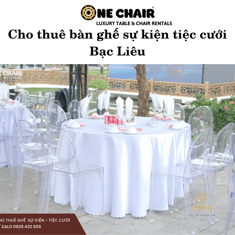 Cho thuê bàn ghế sự kiện tiệc cưới Bạc Liêu