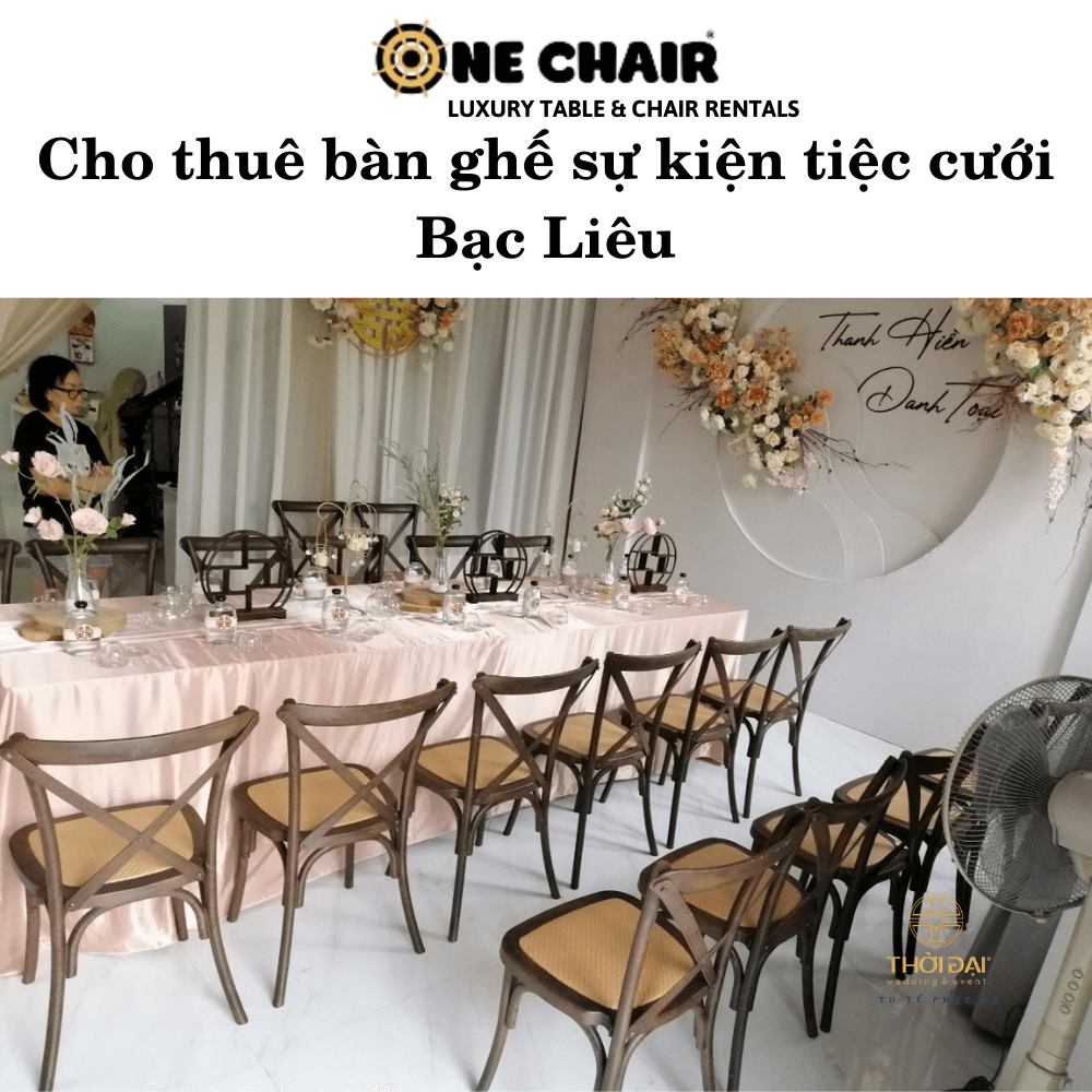Cho thuê bàn ghế sự kiện tiệc cưới Bạc Liêu