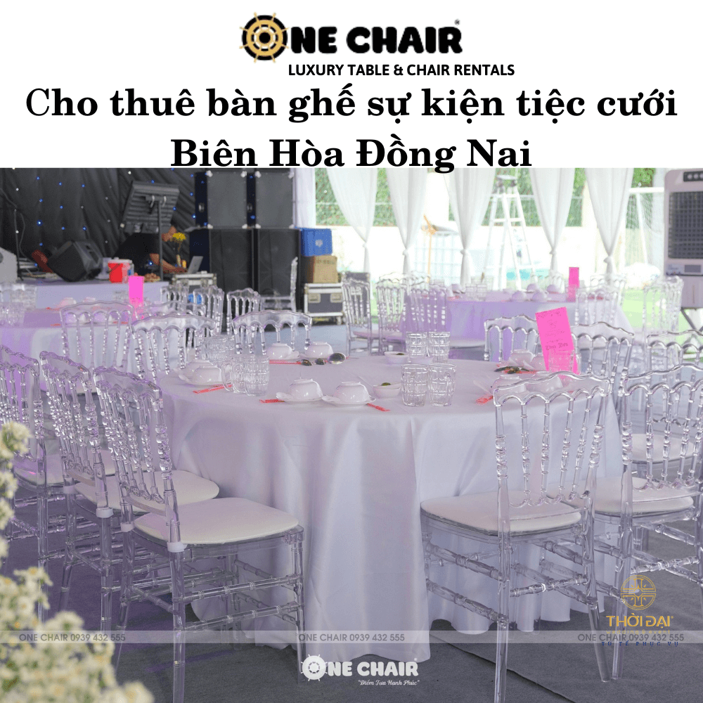 Cho thuê bàn ghế sự kiện tiệc cưới Biên Hòa Đồng Nai