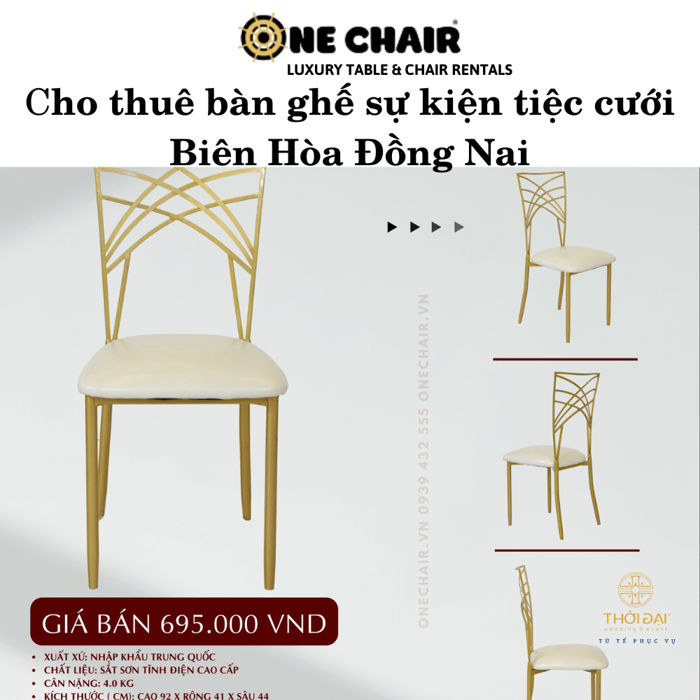 Cho thuê bàn ghế sự kiện tiệc cưới Biên Hòa Đồng Nai