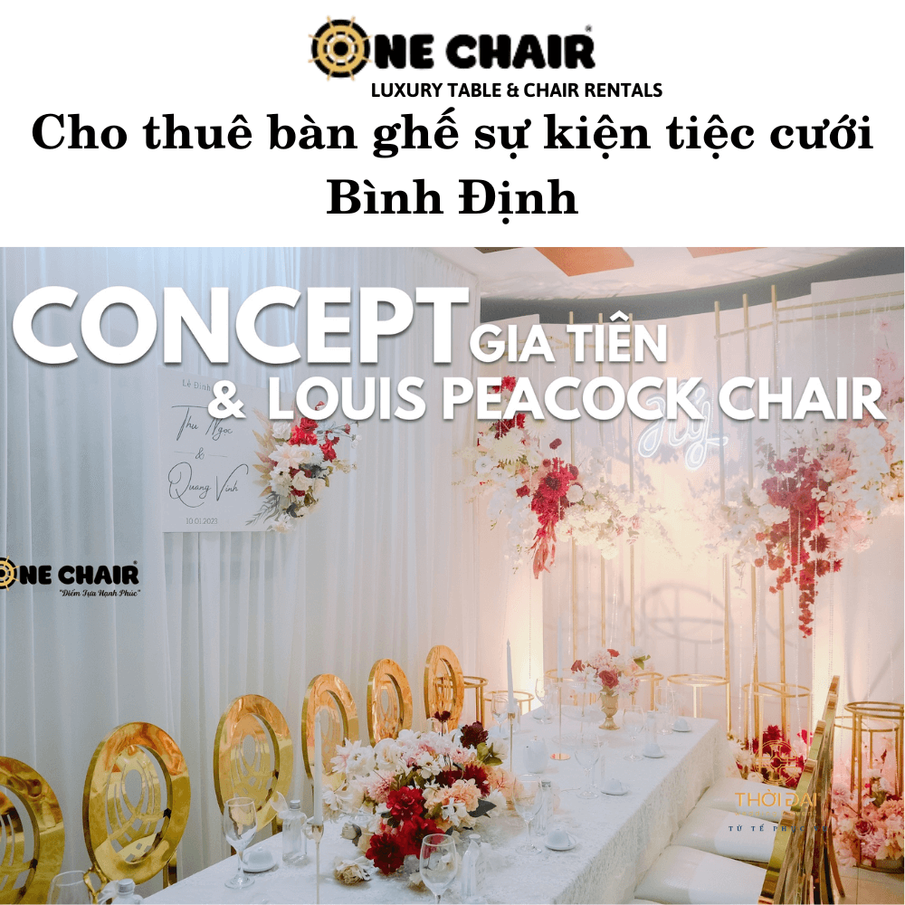 Cho thuê bàn ghế sự kiện tiệc cưới Bình Định.