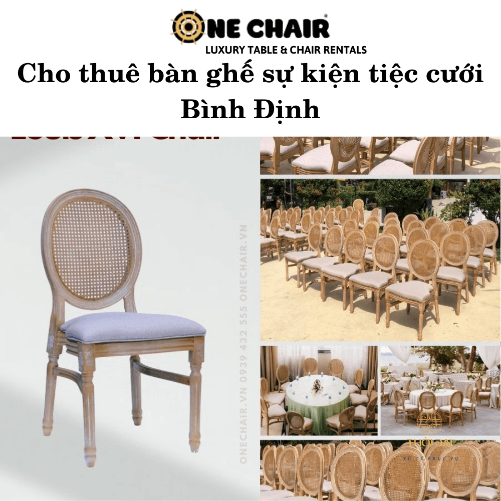 Cho thuê bàn ghế sự kiện tiệc cưới Bình Định.