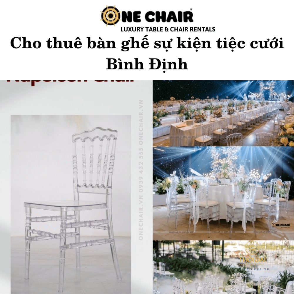 Cho thuê bàn ghế sự kiện tiệc cưới Bình Định.