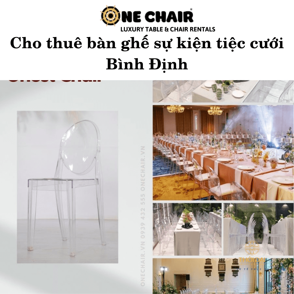 Cho thuê bàn ghế sự kiện tiệc cưới Bình Định.