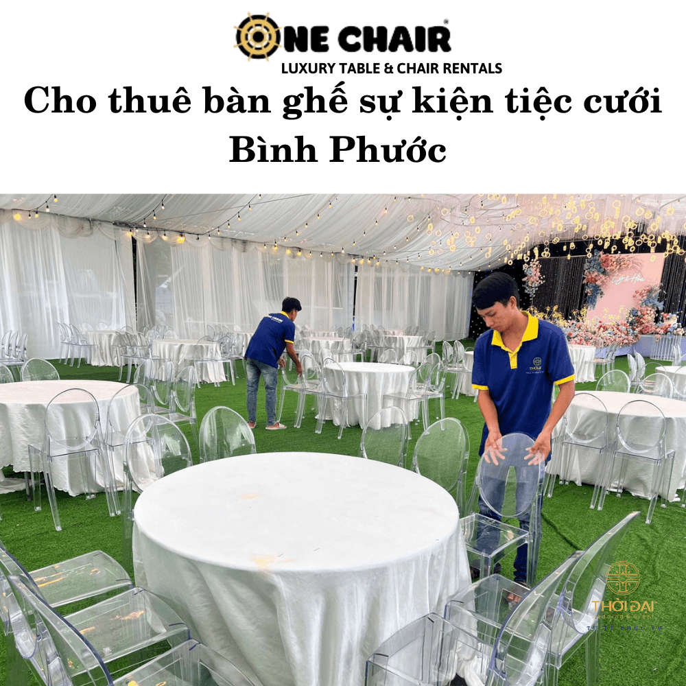 Cho thuê bàn ghế ​​sự kiện tiệc cưới Bình Phước