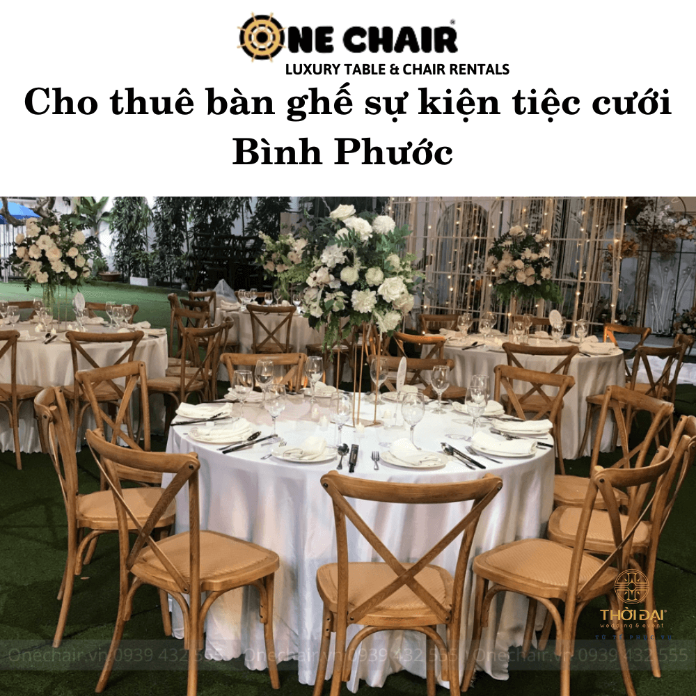 Cho thuê bàn ghế ​​sự kiện tiệc cưới Bình Phước