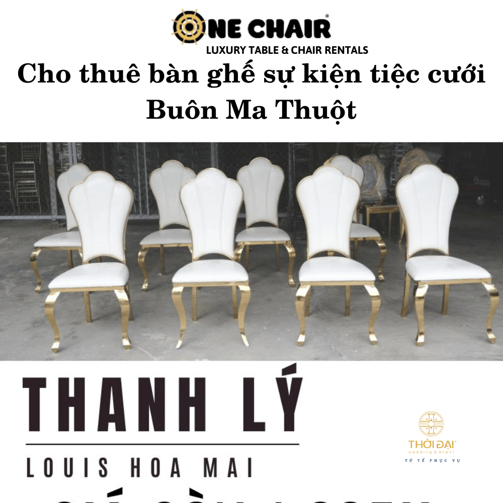 Cho thuê bàn ghế sự kiện tiệc cưới Buôn Ma Thuột