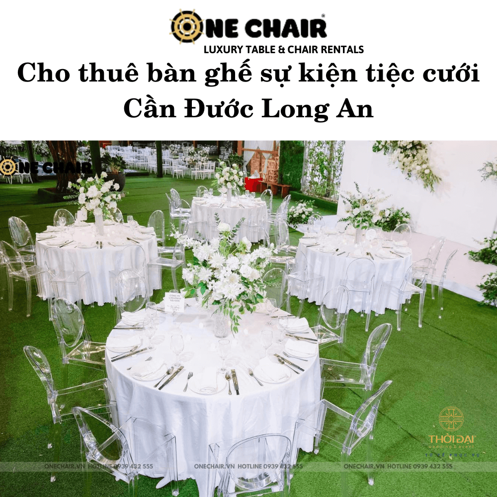 Cho thuê bàn ghế sự kiện tiệc cưới Cần Đước Long An