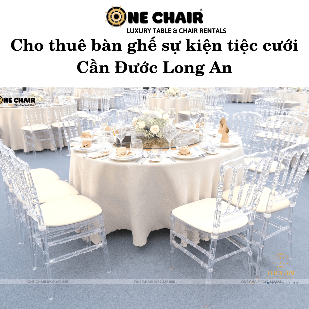 Cho thuê bàn ghế sự kiện tiệc cưới Cần Đước Long An