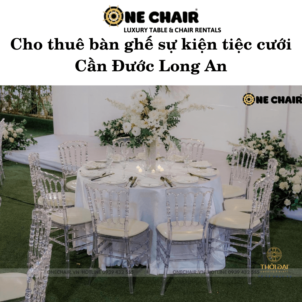 Cho thuê bàn ghế sự kiện tiệc cưới Cần Đước Long An