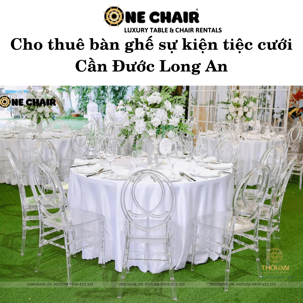 Cho thuê bàn ghế sự kiện tiệc cưới Cần Đước Long An