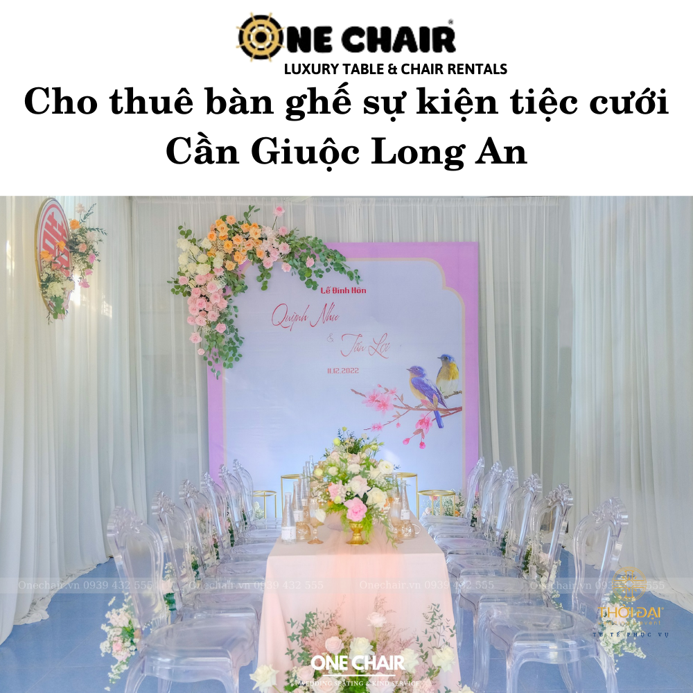 Cho thuê bàn ghế sự kiện tiệc cưới Cần Giuộc Long An