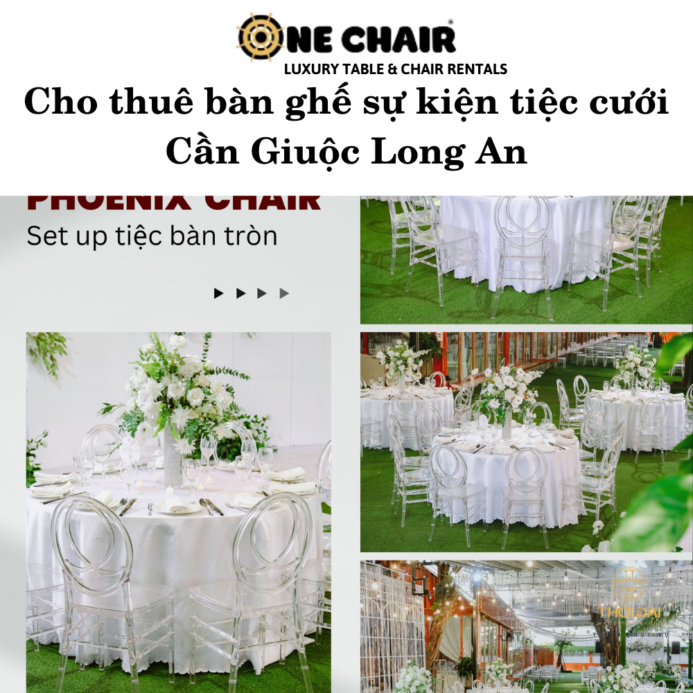 Cho thuê bàn ghế sự kiện tiệc cưới Cần Giuộc Long An