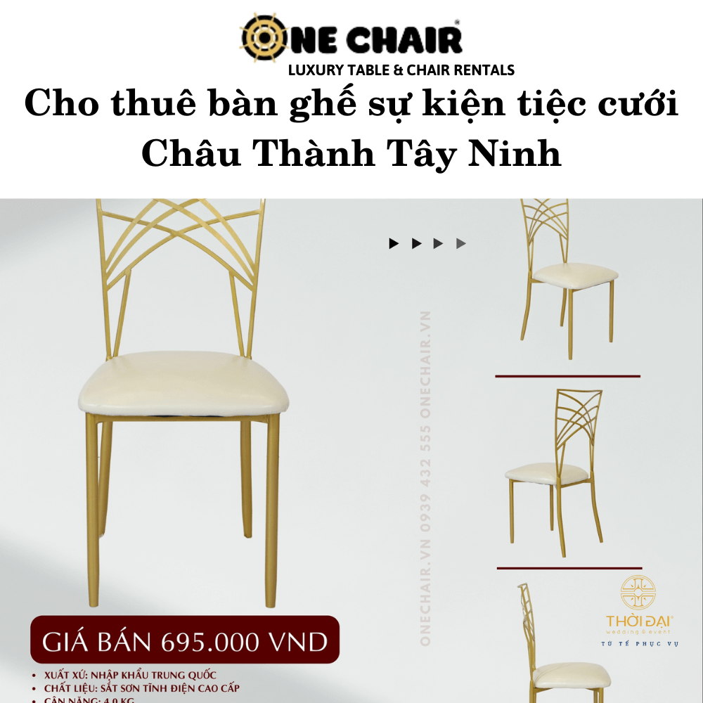 Cho thuê bàn ghế sự kiện tiệc cưới Châu Thành Tây Ninh