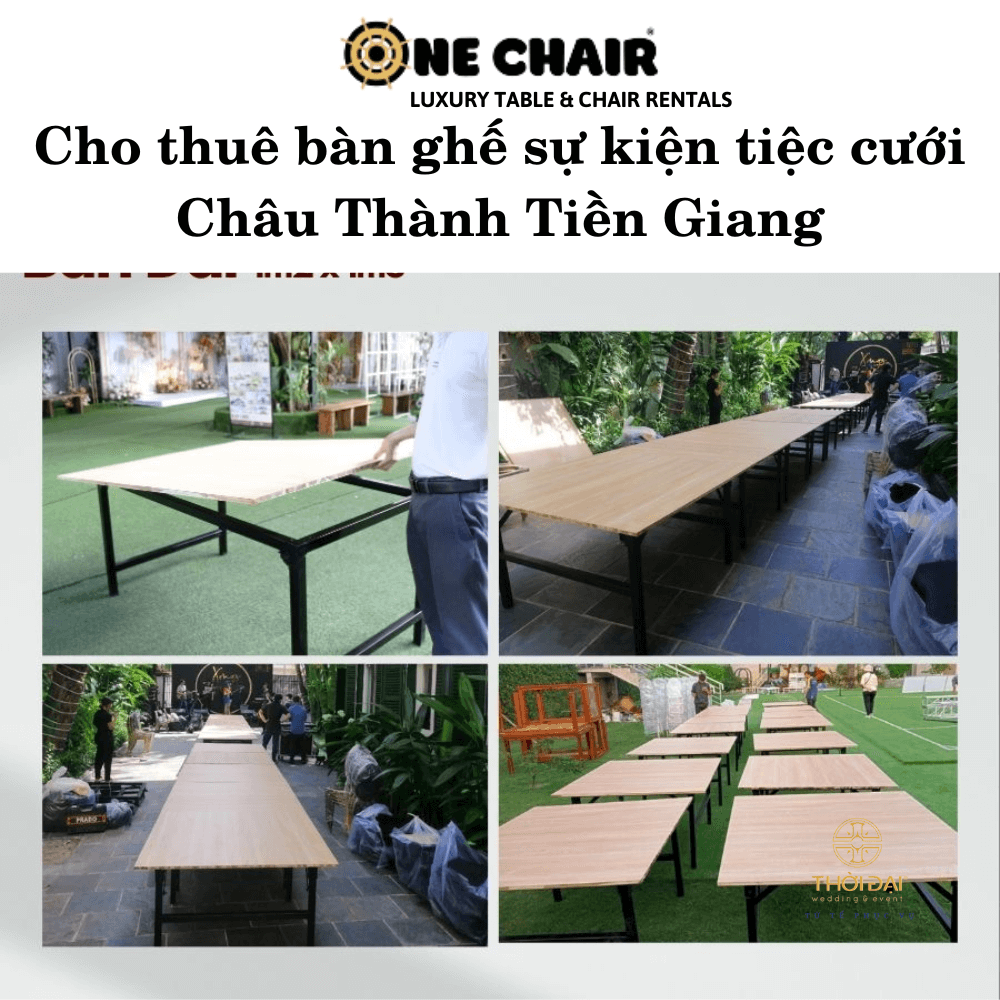 Cho thuê bàn ghế sự kiện tiệc cưới Châu Thành Tiền Giang