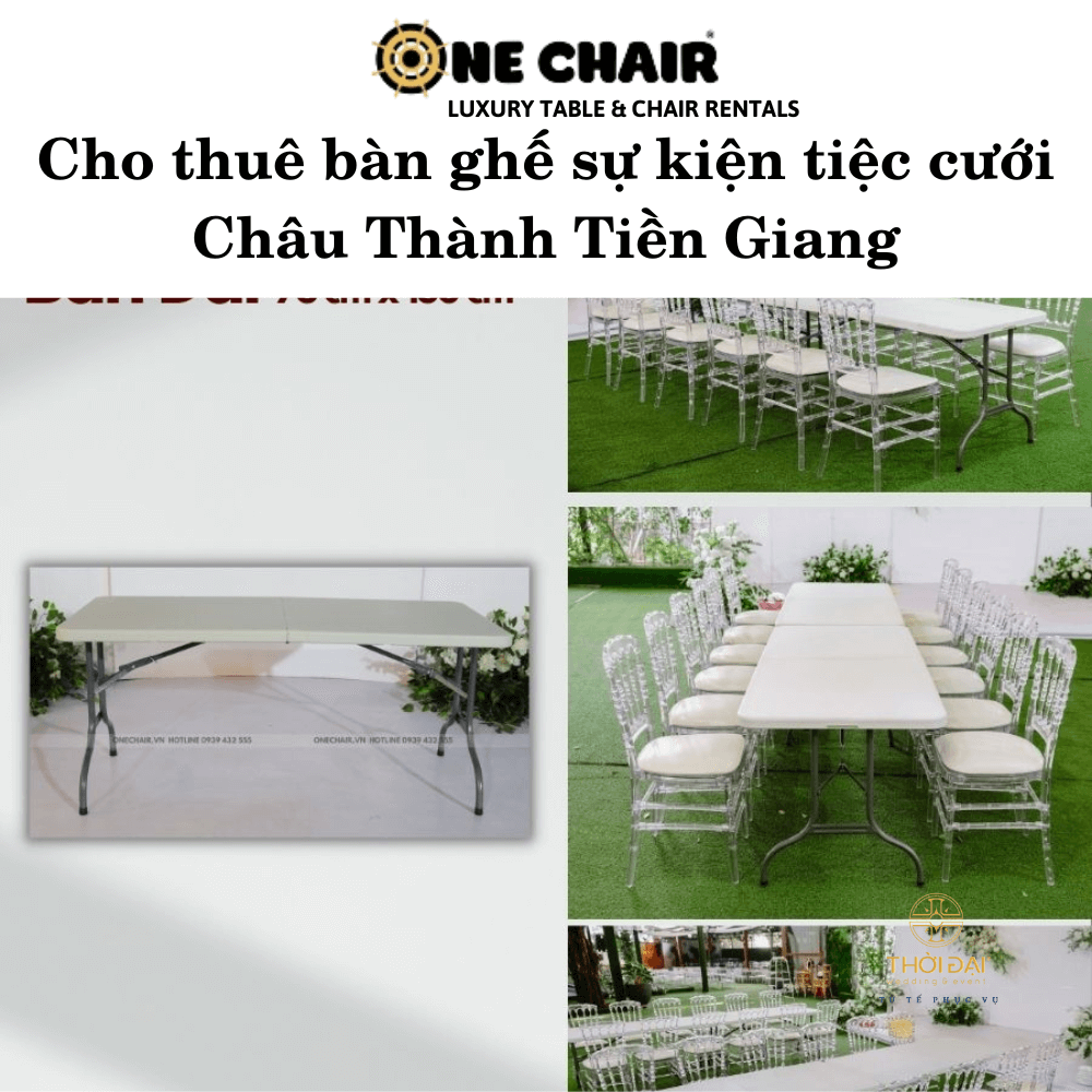 Cho thuê bàn ghế sự kiện tiệc cưới Châu Thành Tiền Giang