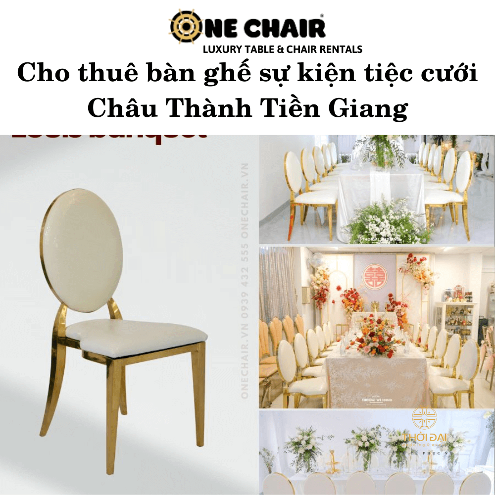 Cho thuê bàn ghế sự kiện tiệc cưới Châu Thành Tiền Giang