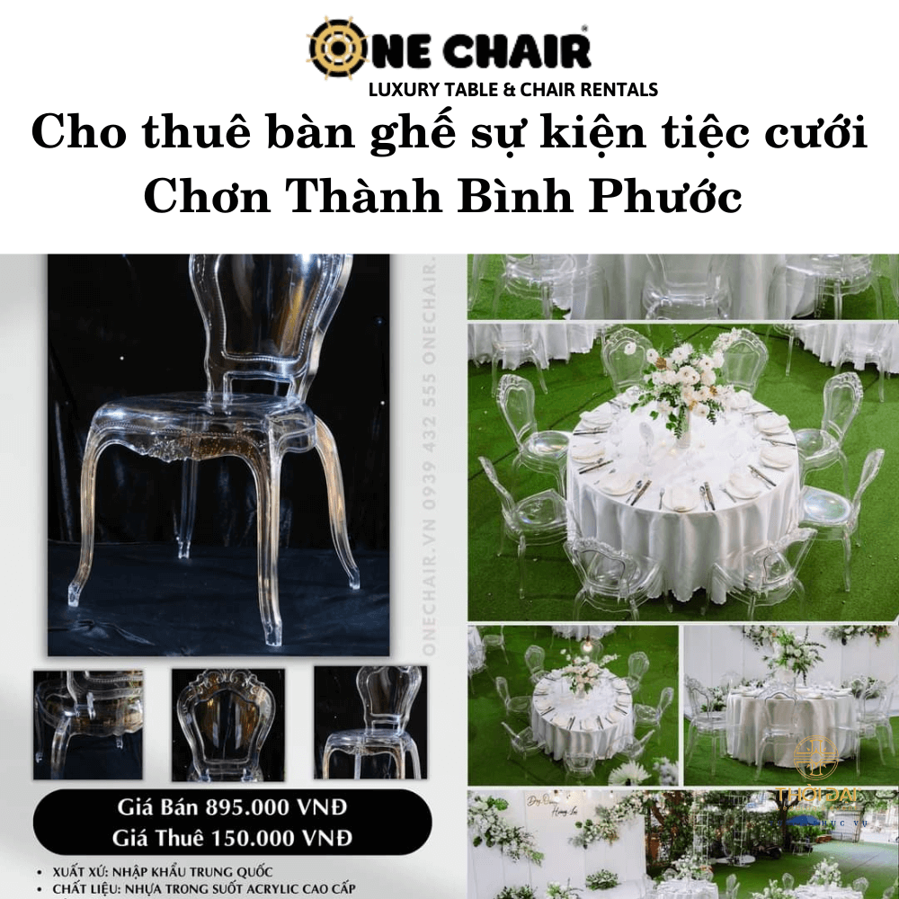 Cho thuê bàn ghế sự kiện tiệc cưới Chơn Thành Bình Phước
