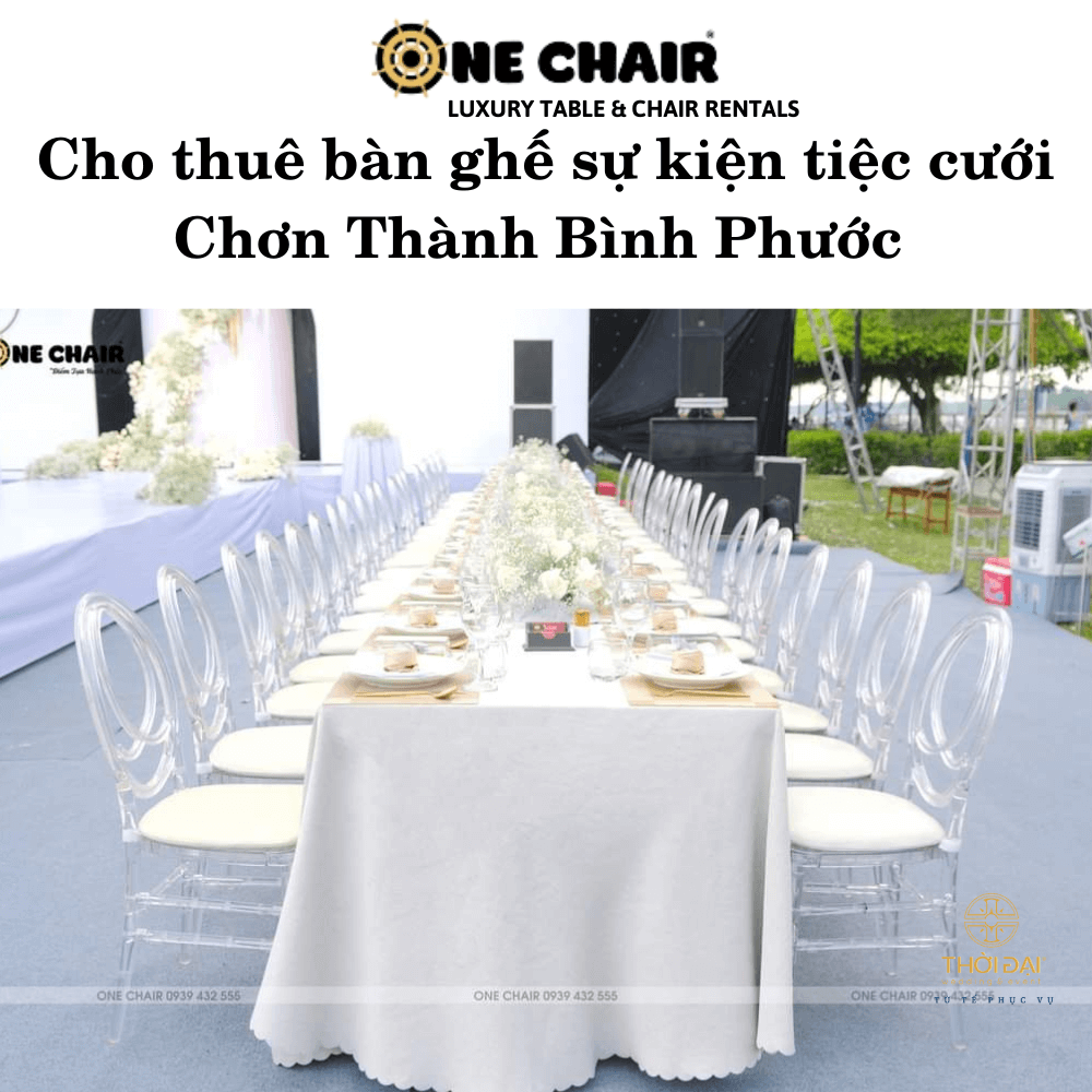 Cho thuê bàn ghế sự kiện tiệc cưới Chơn Thành Bình Phước