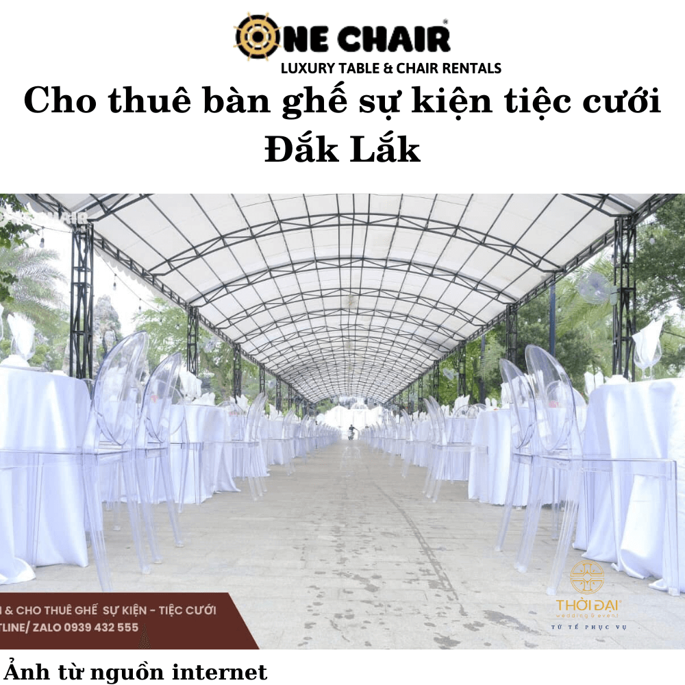 Cho thuê bàn ghế sự kiện tiệc cưới Đắk Lắk