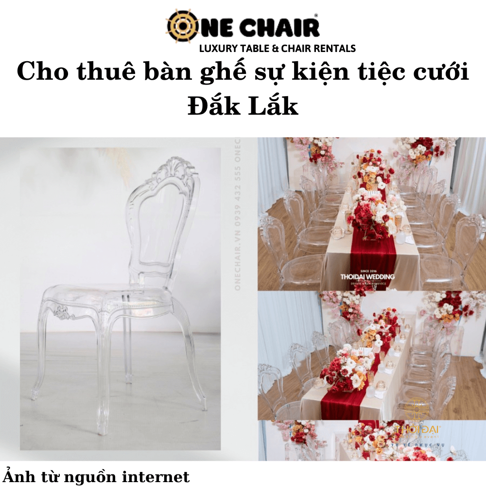 Cho thuê bàn ghế sự kiện tiệc cưới Đắk Lắk