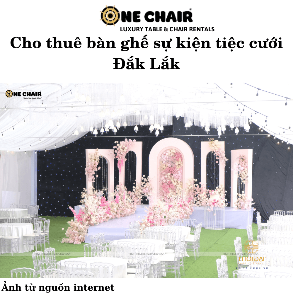 Cho thuê bàn ghế sự kiện tiệc cưới Đắk Lắk
