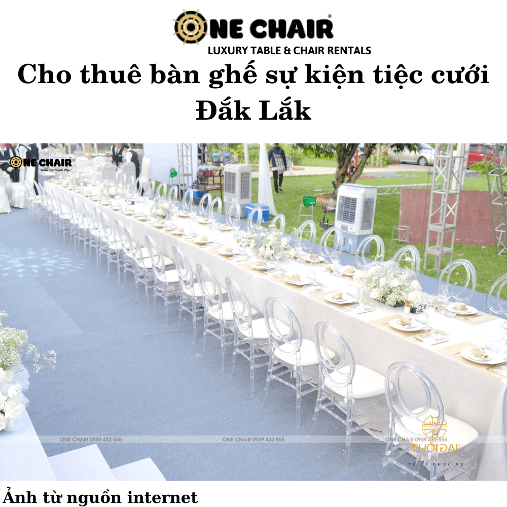 Cho thuê bàn ghế sự kiện tiệc cưới Đắk Lắk