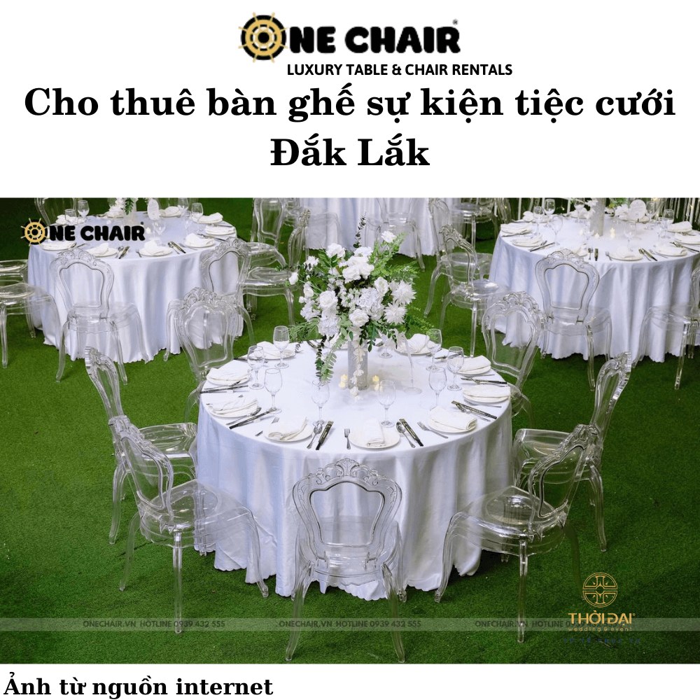 Cho thuê bàn ghế sự kiện tiệc cưới Đắk Lắk