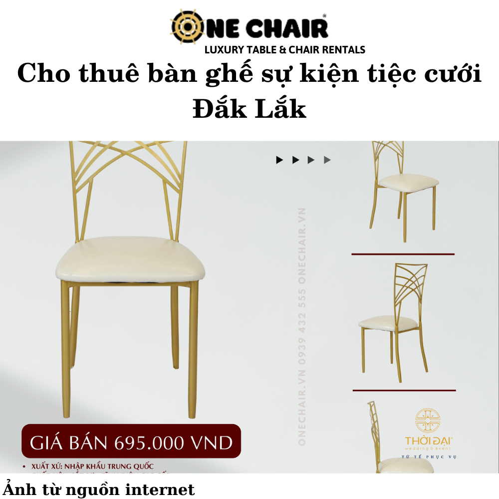 Cho thuê bàn ghế sự kiện tiệc cưới Đắk Lắk
