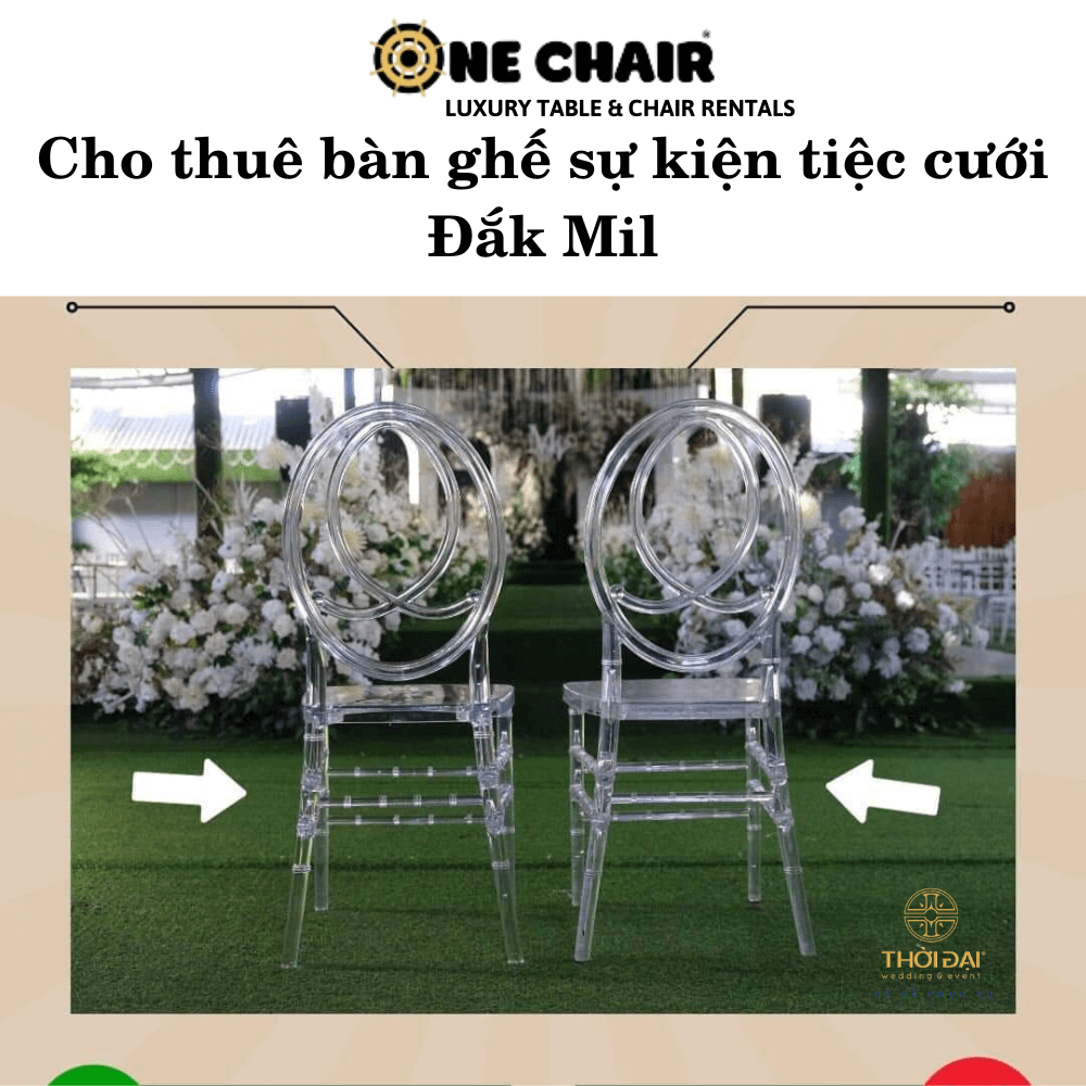 Cho thuê bàn ghế sự kiện tiệc cưới Đắk Mil