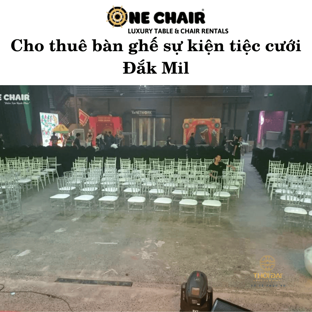 Cho thuê bàn ghế sự kiện tiệc cưới Đắk Mil
