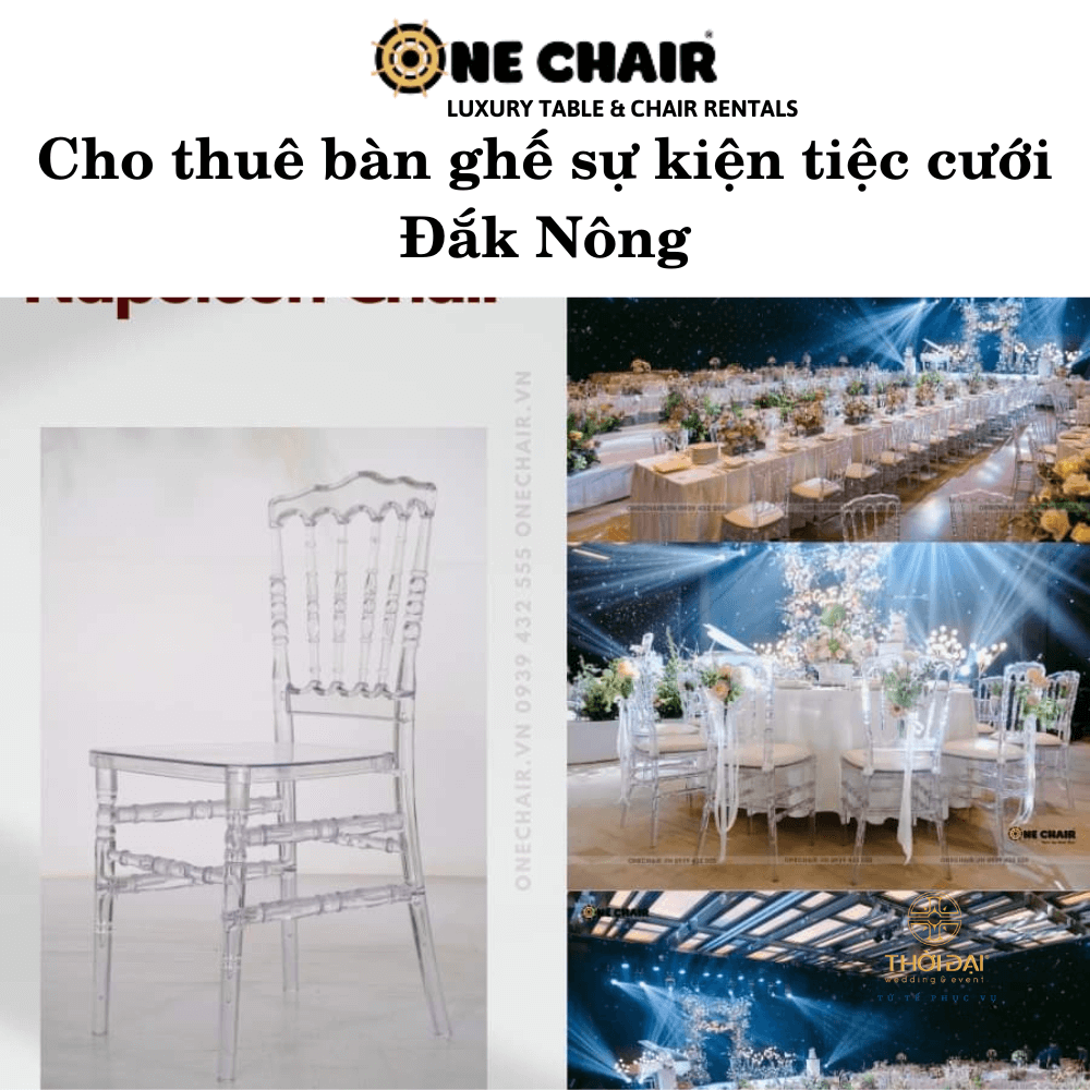 Cho thuê bàn ghế sự kiện tiệc cưới Đắk Nông