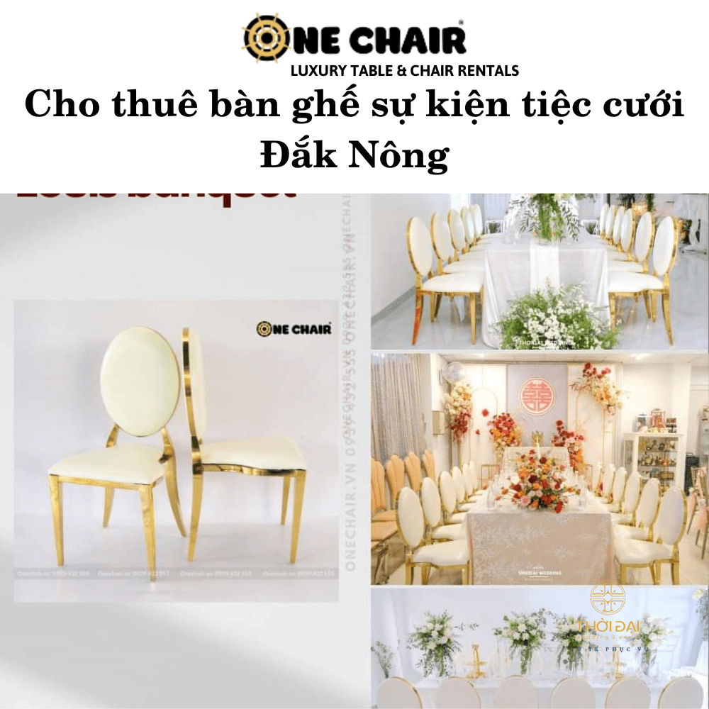 Cho thuê bàn ghế sự kiện tiệc cưới Đắk Nông